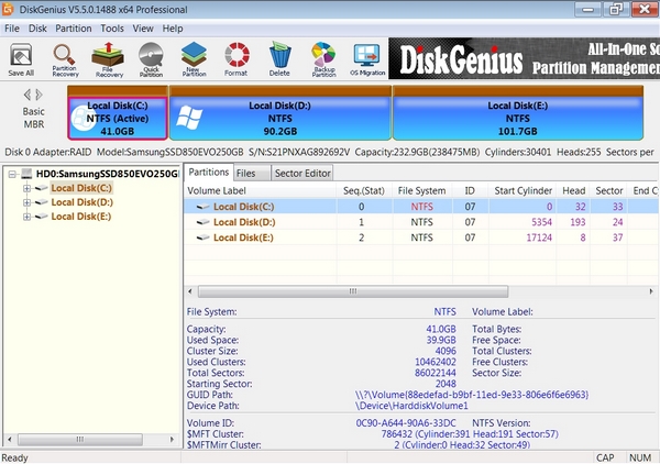 DiskGenius Professional 5.5.0.1488 Win x64 Multi + Crack
