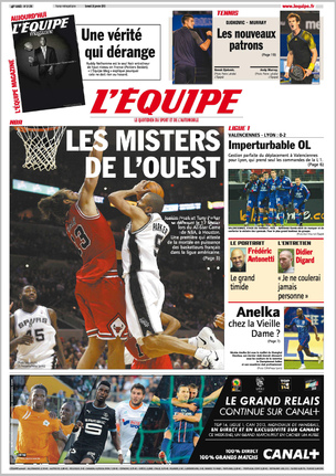 Journal L'Equipe du samedi 26 janvier 2013