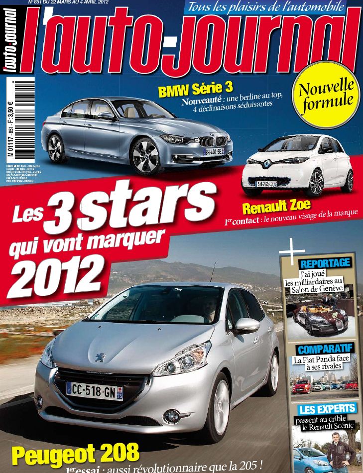 L'Auto Journal N°851 du 22 Mars au 04 Avril 2012