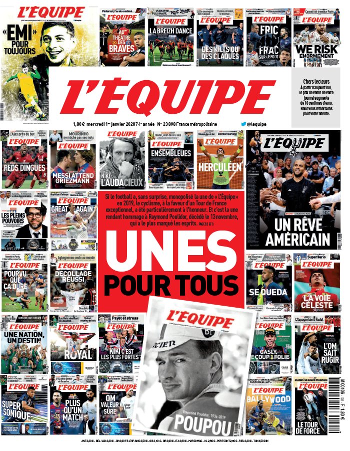 L’equipe du 01 Janvier 2020