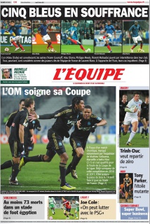 L'Equipe edition du 02 Fevrier 2012