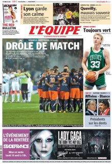 L'Equipe edition du 11 Avril 2012