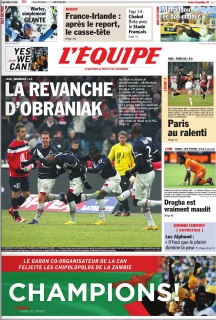 L'equipe Edition du 13 Fevrier 2012