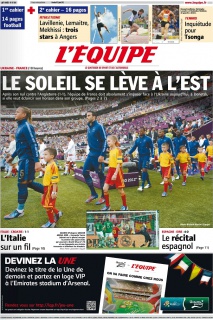 L'equipe Edition du 15 Juin 2012