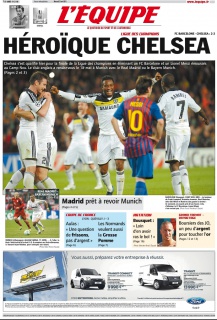 L'equipe Edition du 25 Avril 2012