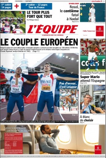 L'equipe Edition du 29 Juin 2012
