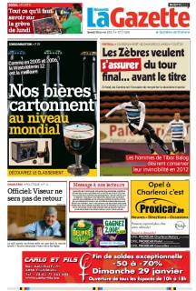 La Nouvelle Gazette de Charleroi Du 28 Janvier 2012