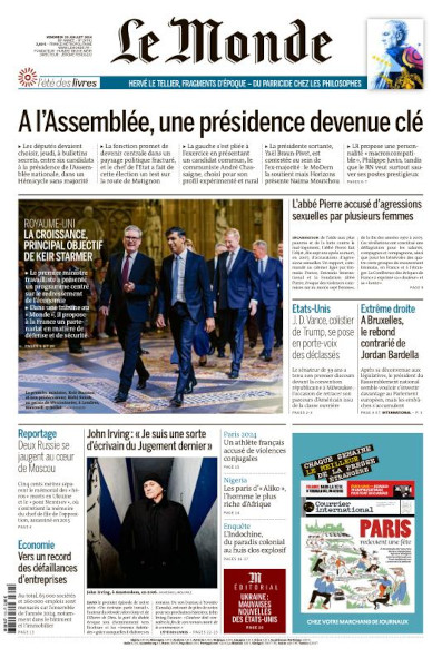 Le Monde du 19 Juillet FRENCH PDF 2024