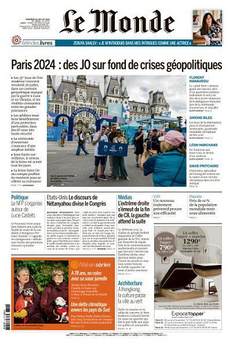 Le Monde du 26 Juillet FRENCH PDF 2024