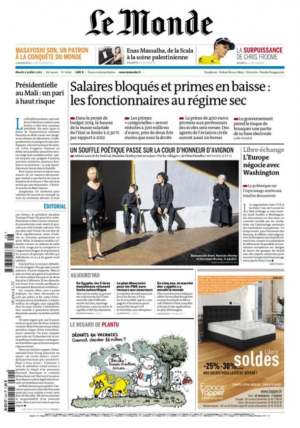 Le Monde + Eco&Entreprise du Mardi 09 Juillet 2013 -PDF-