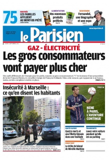 Le Parisien + Cahier de Paris du 06 Septe. 2012