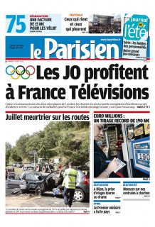 Le Parisien + Cahier de Paris du 07 Août 2012