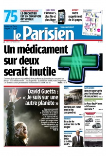 Le Parisien + Cahier de Paris du 13 Septembre 2012