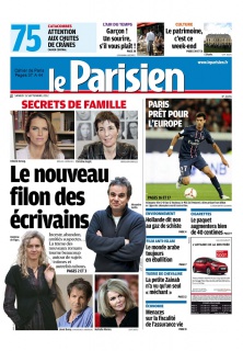 Le Parisien + Cahier de Paris du 15 Septembre 2012