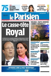 Le Parisien + Cahier de Paris du 31 Août 2012