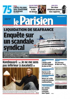 Le Parisien et cahier de paris edition du 20 Janvier 2012