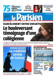 Le Parisien et cahier de paris edition du 24 Janvier 2012