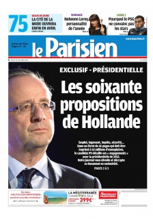 Le Parisien et cahier de paris edition du 26 Janvier 2012