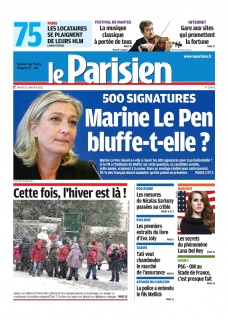 Le Parisien et cahier de paris edition du 31 Janvier 2012