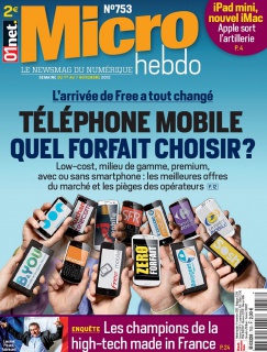 Micro Hebdo N°753 Du 1er au 07 Novembre 2012